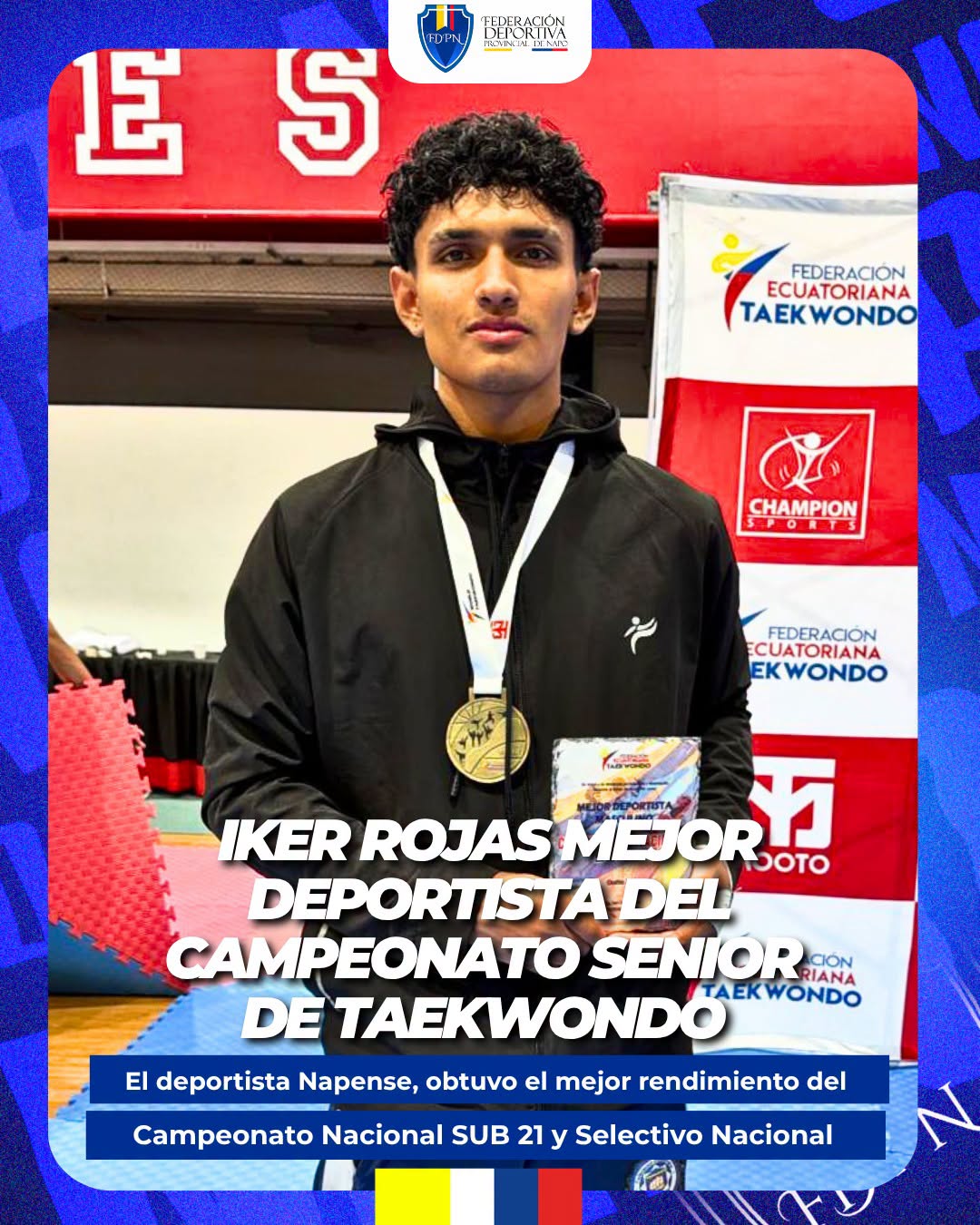 Iker Rojas conquista el oro para Napo en el Campeonato Nacional Senior y Selectivo Nacional